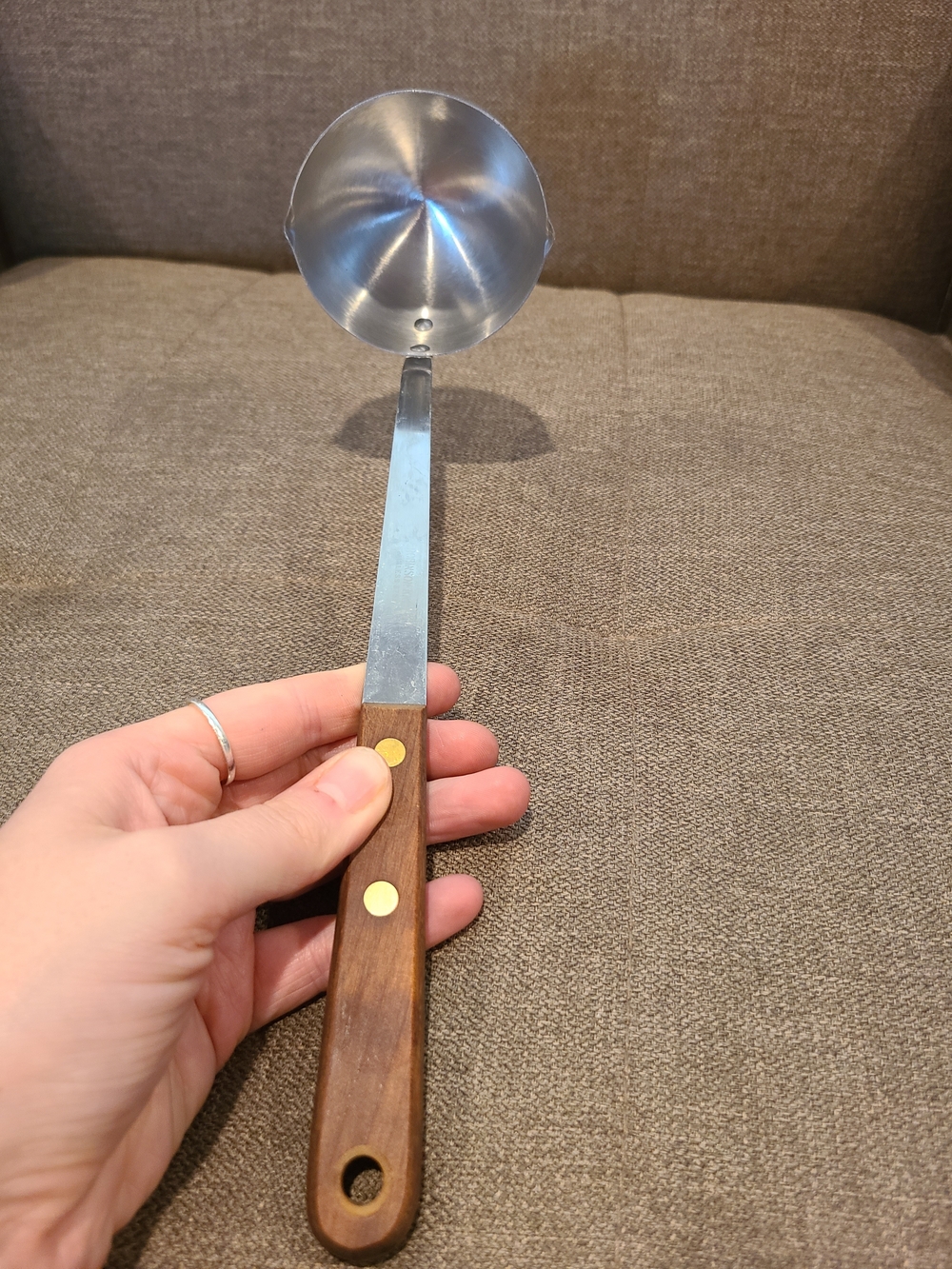 Vintage Robinson Knife Company stainless steel ladle